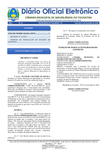 Diário Oficial - Edição 026