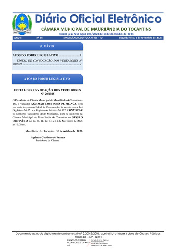 Diário Oficial - Edição 056