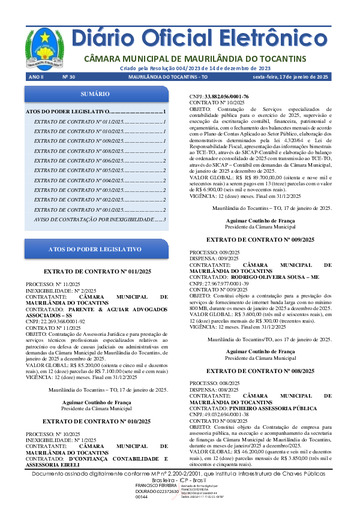 Diário Oficial - Edição 030